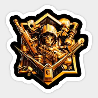 Golden Skull Sticker